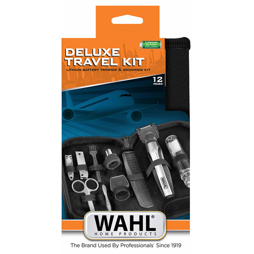 Image of Wahl Travel Kit Deluxe Batteria Nero, Acciaio inossidabile