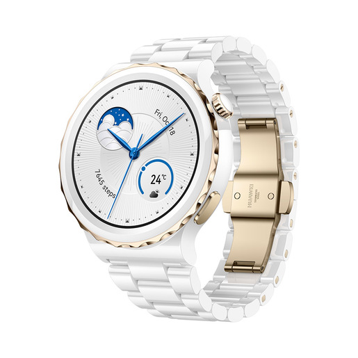 Image of Huawei WATCH GT 3 Pro 3,35 cm (1.32'') AMOLED 43 mm Digitale 466 x 466 Pixel Touch screen 4G Bianco GPS (satellitare)