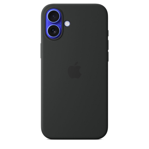 Image of Apple Custodia MagSafe in silicone per iPhone 16 Plus - Nero
