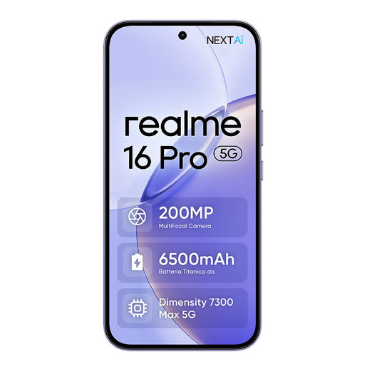realme 16 Pro 17,3 cm (6.8'') Doppia SIM 5G 8 GB 256 GB 6500 mAh Viola