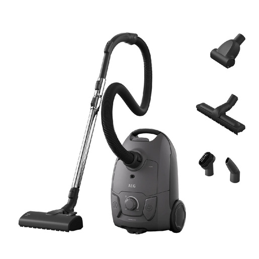 AEG AB51A3DG, Aspirapolvere Con Sacco, 650W, Filtro Hepa, Bocchetta Allfloor/2-In-1/Per Mobili, Tubo Telescopico, Grigio Scuro