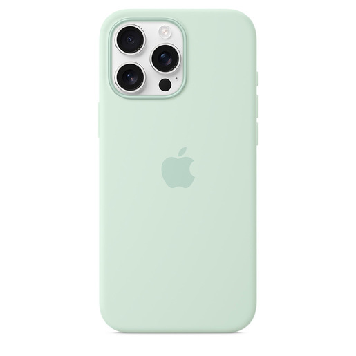 Image of Apple Custodia MagSafe in silicone per iPhone 16 Pro Max – Acquamarina