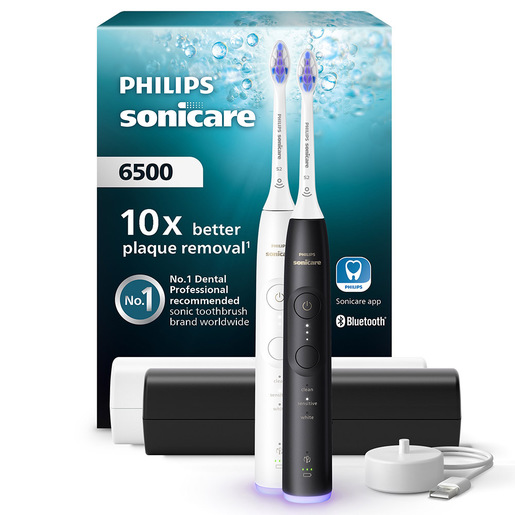 Image of Philips Sonicare serie 6500 Spazzolino Elettrico Sonico con base di ricarica e custodia, 3 livelli di intensità, sensore di pressione confezione da 1 spa