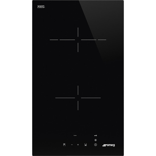 Image of Smeg Universal SE232TD1 piano cottura Nero Da incasso 30 cm Ceramica 2 Fornello(i)