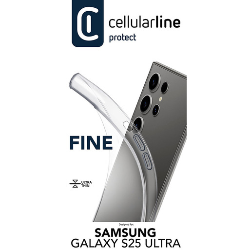 Image of Cellularline Fine - Galaxy S25 Ultra Cover in gomma morbida ultra sottile e trasparente
