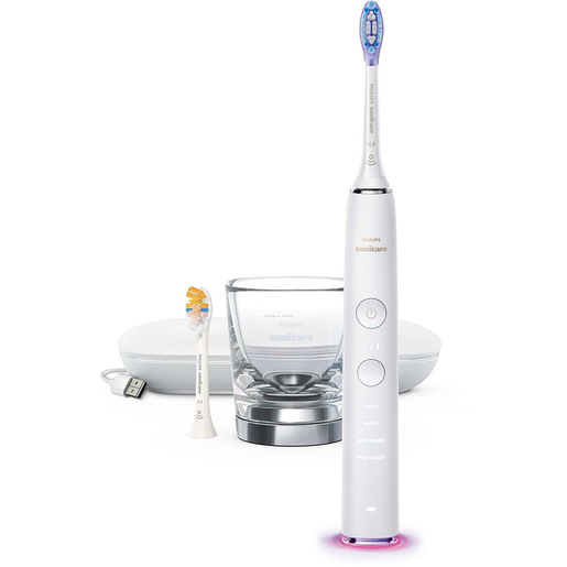Image of Philips DiamondClean Smart Sonicare Spazzolino Elettrico Sonico Bianco con App, con custodia da viaggio HX9917/88