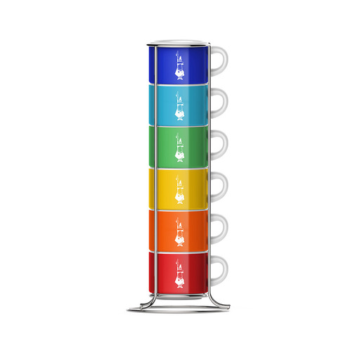 Image of Bialetti SET 6 TAZZINE IMPILABILI SUPER COLOR