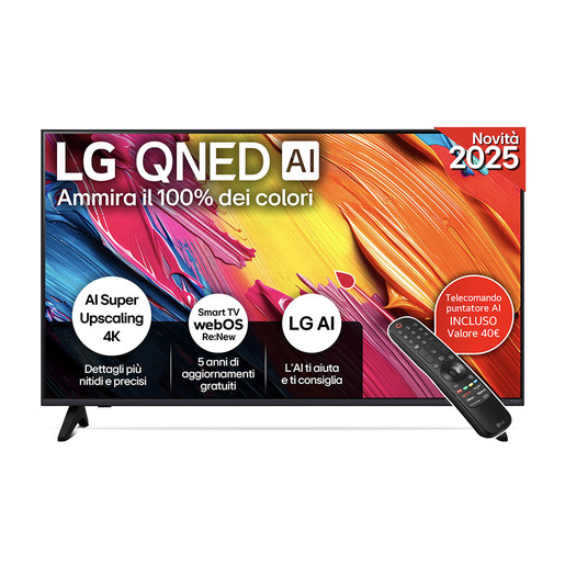 Image of LG QNED AI 43QNED70A6A TV Serie QNED70 43'' 4K, ?7 Gen8, HDR10, 20W, 3 HDMI con Game Optimizer, Smart TV WebOS 25