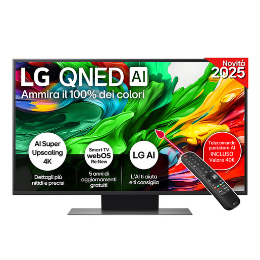 Image of LG QNED evo AI 43QNED87A6D TV Serie QNED87 43'' 4K, ?7 Gen8, HDR10, 20W, 3 HDMI con Game Optimizer, Smart TV WebOS 25