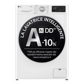 Lg Ai Dd F4R3711NSWS Lavatrice, Caricamento Frontale, 11 Kg, 13 Programmi, Profondità 56,5 Cm, Bianca, Livello Rumorosità Centrifuga 71 Db(A), Classe A-image
