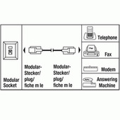 Hama Cavo Telefonico Spina 6P 4C / Spina 6P 4C, 10 Metri, Bianco-image