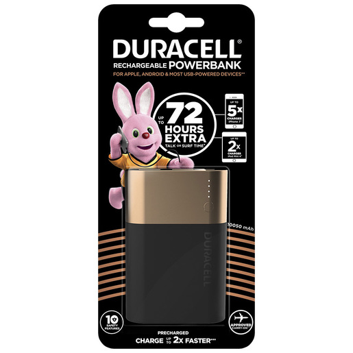 Image of Duracell Powerbank 10050 mAh batteria portatile Nero, Oro