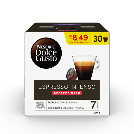 Image of Nescafé Dolce Gusto Caffè Espresso Intenso Decaffeinato 30 Capsule
