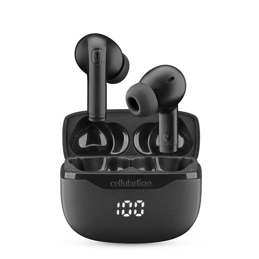 Cellularline Key Auricolari TWS Bluetooth custodia di ricarica e display led