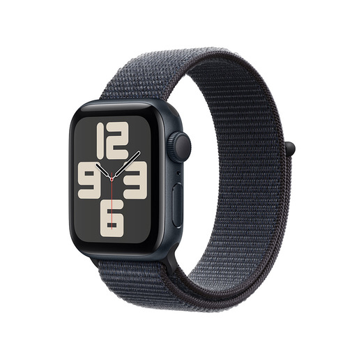 Image of Apple Watch SE GPS 40mm Cassa Alluminio Mezzanotte con Inchiostro Sport Loop
