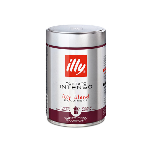 Image of Illy Barattolo da 250g di caffè macinato per Moka Tostato INTENSO