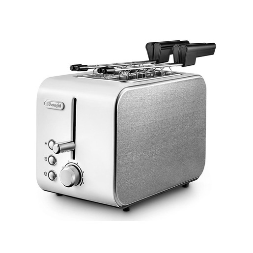 Image of De’Longhi CTX 2203.W tostapane 2 fetta/e 550 W Argento, Bianco