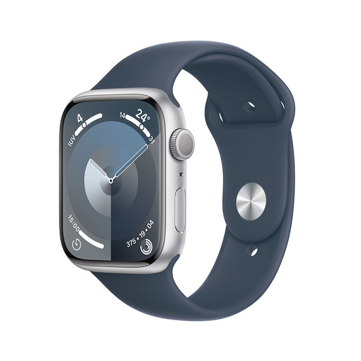 Image of Apple Watch Series 9 GPS Cassa 45mm in Alluminio Argento con Cinturino