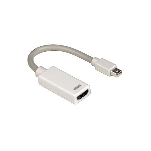 Image of Hama Cavetto adattatore Mini Display Port M/HDMI F per Mac, compatibile Thunderbolt, Vesa 1.1a, doppia schermatura, ferrite, bianco