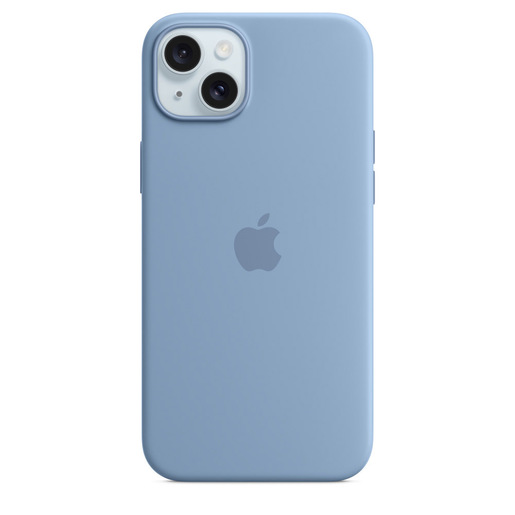 Image of Apple Custodia MagSafe in silicone per iPhone 15 Plus - Blu inverno