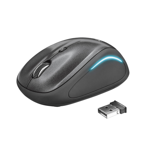 Trust Yvi FX mouse Ufficio Ambidestro RF Wireless Ottico 1600 DPI