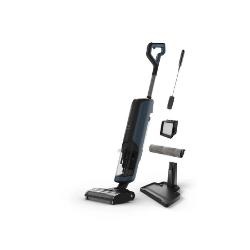 AEG AW81U3DB, Aspirapolvere Lavapavimenti Senza Filo, Accessori Multiuso, Rullo Autopulente, Fino A 35Min Di Autonomia, Blu Scuro