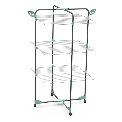Image of Joia Home Everest Stendibiancheria da pavimento Nero, Argento, Turchese