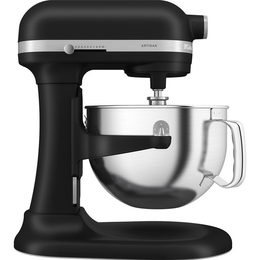 KitchenAid 5KSM60SPXEBM Sbattitore con base 375 W Nero, Grigio, Acciaio inox
