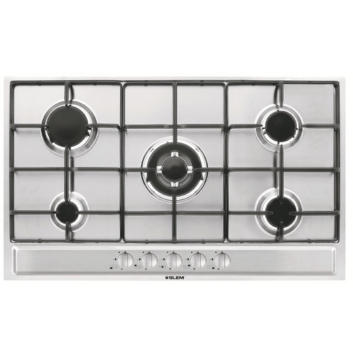 Image of Glem Gas P95FXV piano cottura Acciaio inossidabile Da incasso 86 cm 5 Fornello(i)