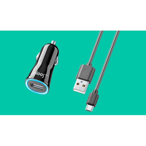 Image of PLOOS - USB CAR KIT ADAPTER 2A - Micro USB Caricabatterie da auto 2A c