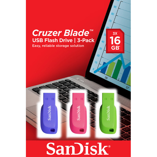 Image of SanDisk Cruzer Blade 16GB unità flash USB USB tipo A 2.0 Blu, Verde, R