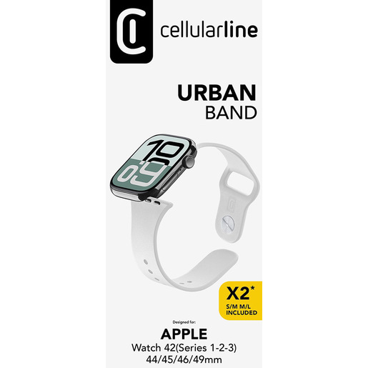 Image of Cellularline Urban Band - Apple Watch 42/44/45/49 mm Cinturino in silicone per Apple Watch