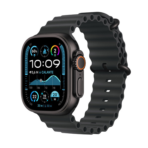 Image of Apple Watch Ultra 2 GPS + Cellular 49mm Cassa Titanio Nero con Nero Ocean Band