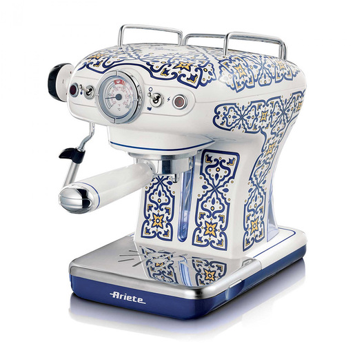Image of Ariete 1389 Macchina da caffè Capri, 850W, Capacità serbatoio 0,9L, Filtro ½ tazze, Vassoio raccogli goccia, Cappuccinatore
