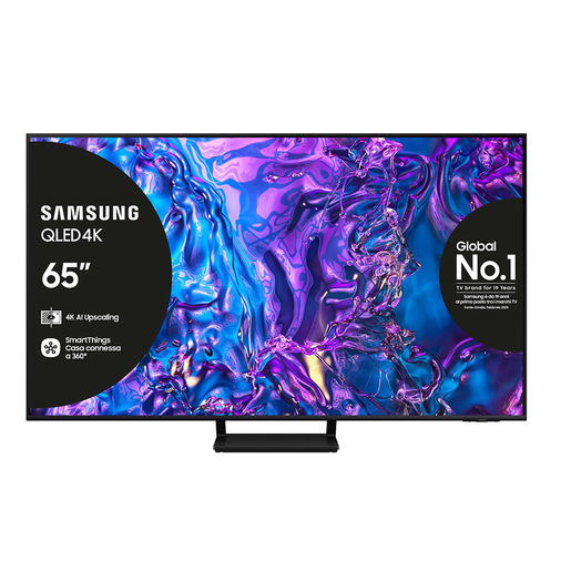 Image of Samsung Q70D TV QLED televisore 4K 65'' QE65Q70DATXZT Smart TV Wi-Fi nero 2024, Quantum Processor 4K, 4K AI Upscaling, AirSlim Design, OTS Lite cod015