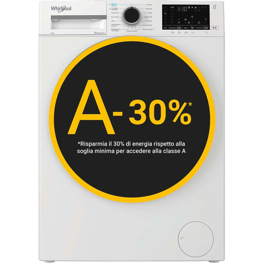 Whirlpool Lavatrice smart connessa con WiFi 9 kg - WAM 99WB IT