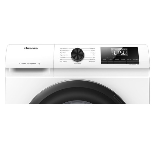 Image of Hisense lavatrice WFQP701219VM 7 Kg Classe A Vapore Quick Wash Inverter