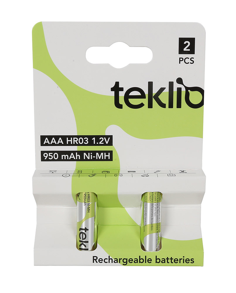 eneloop, batterie ricaricabili AAA/Micro, confezione da 4, capacità di min. 800 mAh, batterie Ni