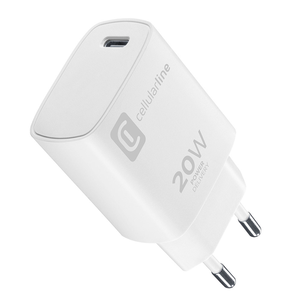 Cellularline | Caricabatterie Da Rete | Caricabatterie Da Rete Con 2 Porte Usb E Usb C Per La Carica Simultanea Di Due Dispositivi Apple