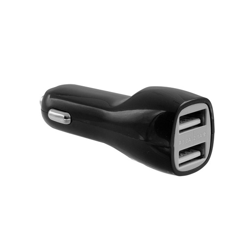 Electroline Caricatore da auto 2 USB Ports - 24 Ah, Nero