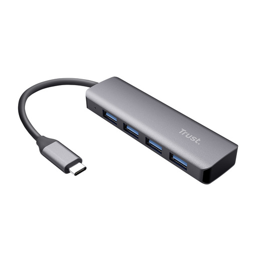 Image of Trust 23328 hub di interfaccia USB 3.2 Gen 1 (3.1 Gen 1) Type-A 5000 Mbit/s Grigio