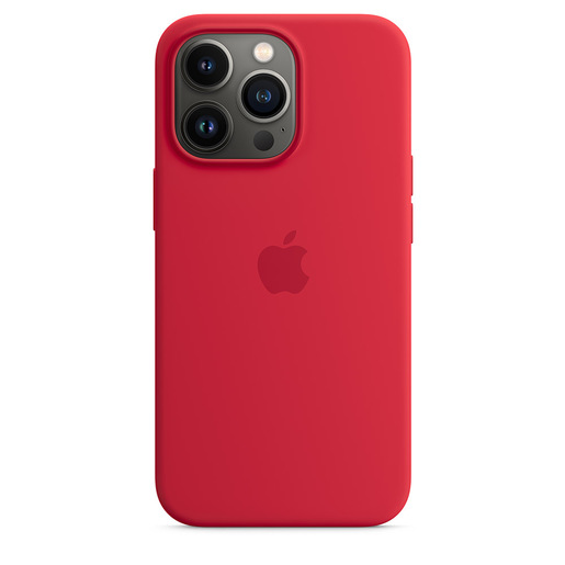Image of Apple Custodia MagSafe in silicone per iPhone 13 Pro - (PRODUCT)RED