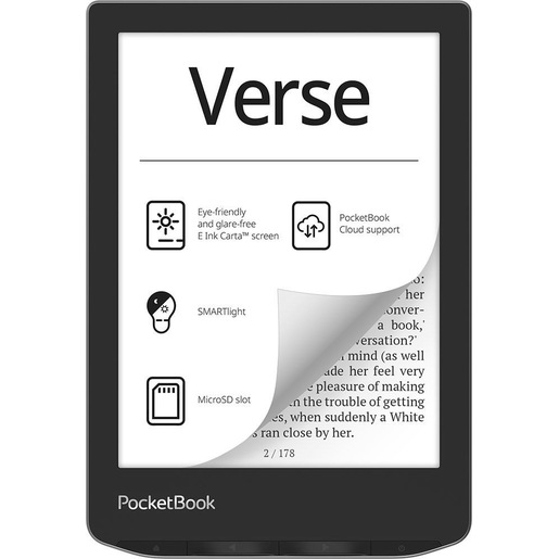 Image of PocketBook Verse lettore e-book 8 GB Wi-Fi Nero, Argento