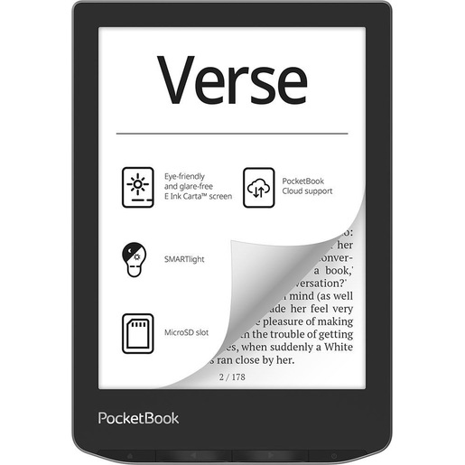 Image of        PocketBook Verse lettore e-book 8 GB Wi-Fi Nero, Argento