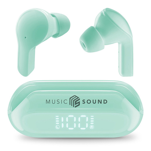 Image of Music Sound Slide Auricolare TWS Bluetooth con design in-ear super colorato e dotato di display led