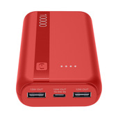 Power Bank Cellularline Essential 10000 Rosso Mah,