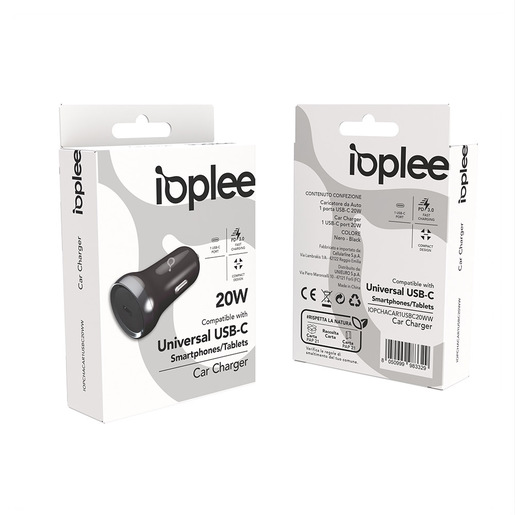 Image of IOPLEE Caricatore da Auto 1 porta USB-C 20W