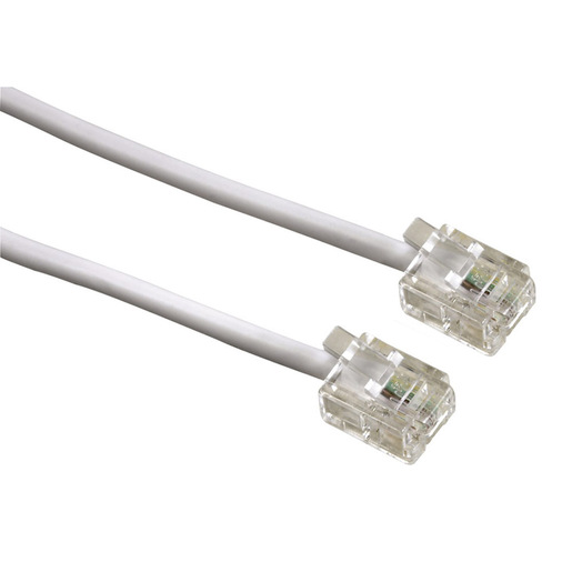 Image of Hama Cavo telefonico spina 6p 4c / spina 6p 4c, 3 metri, bianco