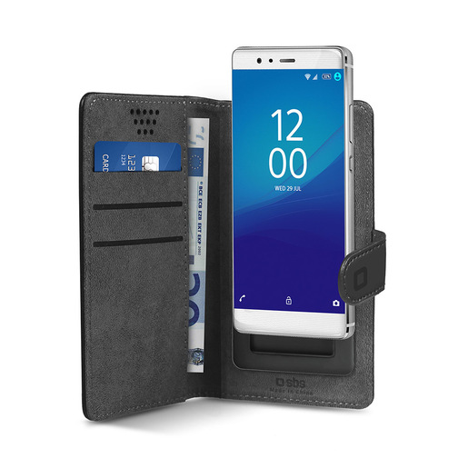 Image of SBS Universal custodia per cellulare 14 cm (5.5'') Custodia a libro Nero