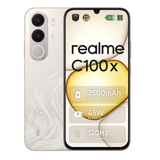 realme C100X smartphone 17,3 cm (6.8'') Android 16.0 4G USB tipo-C 4 GB 256 GB 7500 mAh Oro